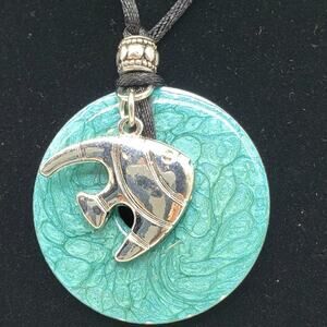 Fish in Aqua Waters Charm Pendent Necklace